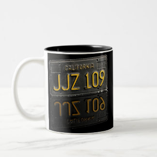 Caneca De Café Em Dois Tons Mustang Bullitt License Plate De Café De Dois Tons
