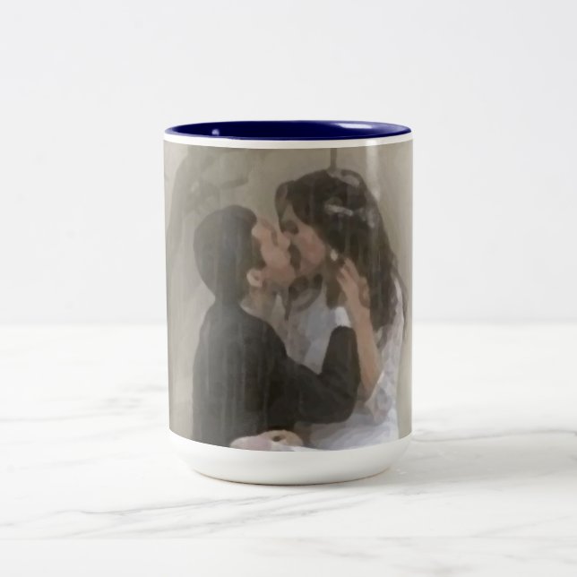 Caneca De Café Em Dois Tons My Love, Mom Amour l´huile (Centro)