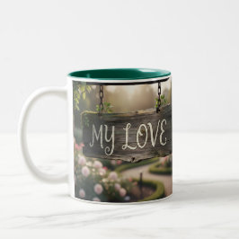 Caneca De Café Em Dois Tons My Love Mug | Romantic Coffee Mug Gift for Couples