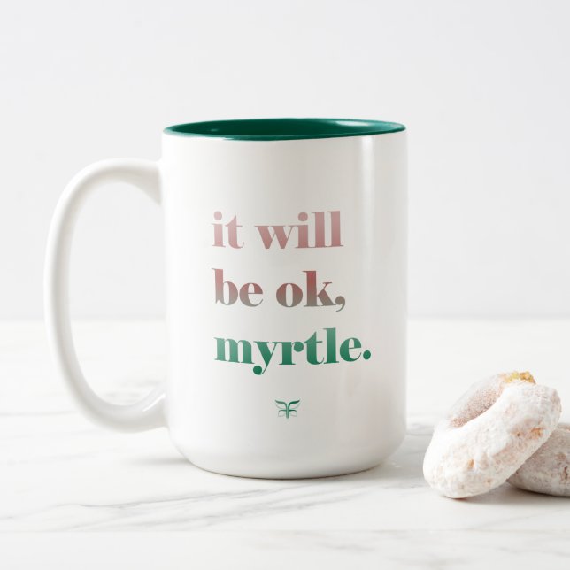Caneca De Café Em Dois Tons Myrtle Butterfly Mug (Com Donut)