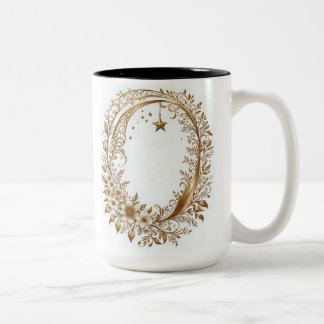 Caneca De Café Em Dois Tons Mystic Moon Floral Mug