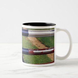 Caneca De Café Em Dois Tons N.A., EUA, Texas, lago Buchanan, bandeira de Texas
