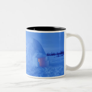 Caneca De Café Em Dois Tons NA, Canadá, Manitoba, Churchill. Igloo ártico