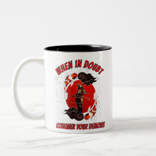 Caneca De Café Em Dois Tons Na dúvida, conquiste seus demônios café com dois t