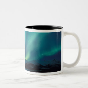 Caneca De Café Em Dois Tons NA, EUA, Alaska, Brooks Range, Cortinas de verde