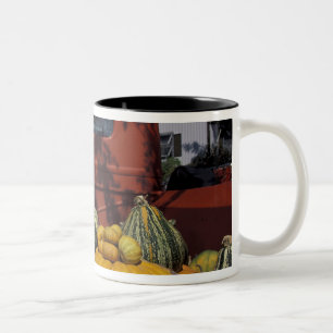 Caneca De Café Em Dois Tons NA, EUA, Novo México, Taos. Stand Chile.