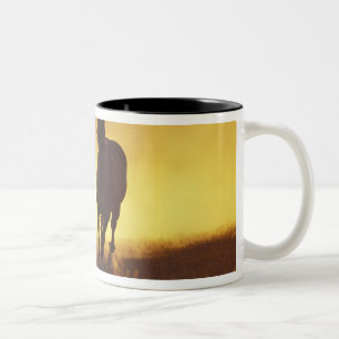 Caneca De Café Em Dois Tons NA, EUA, Oregon, Seneca, Ponderosa Ranch, Cowboy 3