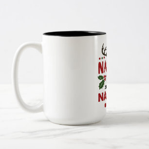 Caneca De Café Em Dois Tons Na Lista Travessa Pregou Isso Humor Natalino Diver