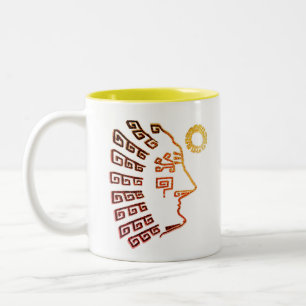 Caneca De Café Em Dois Tons Na moda Art de Machupicchu Cusco Peru Mug