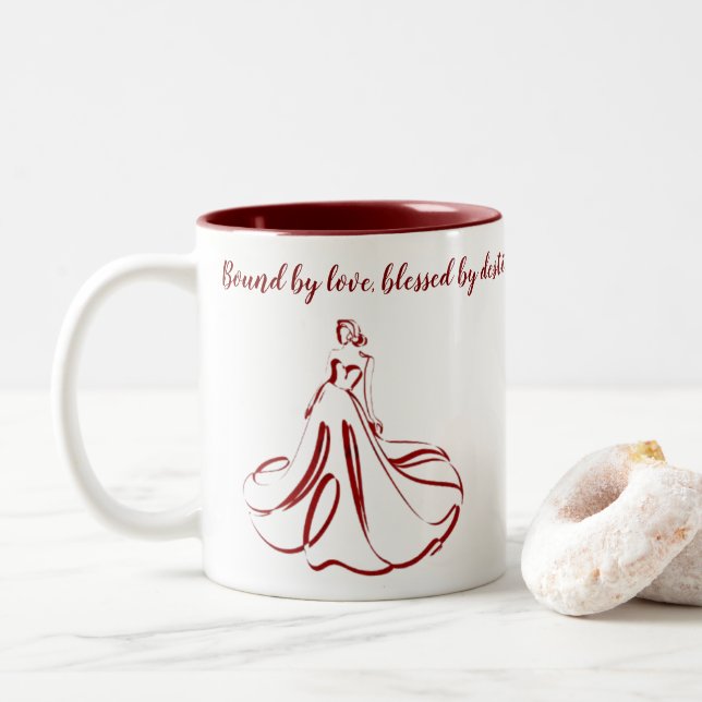 Caneca De Café Em Dois Tons Na moda Coffee Mug - Breve com charme (Com Donut)