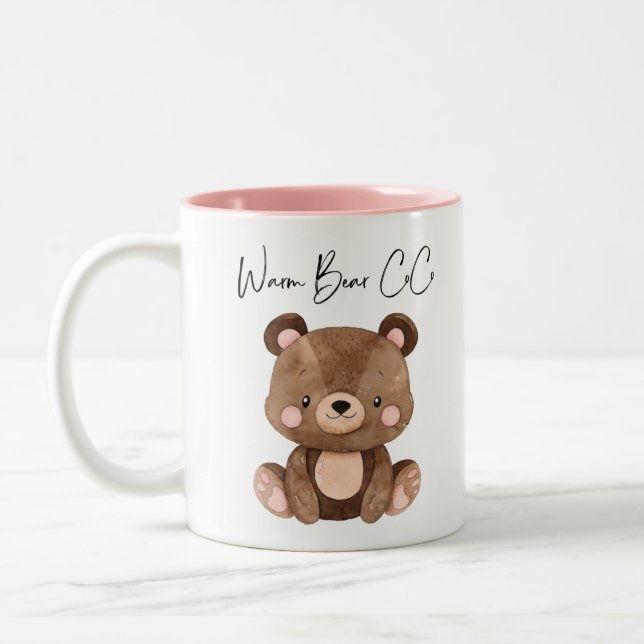 Caneca De Café Em Dois Tons Na moda de Urso de Coco Quente  (Esquerda)