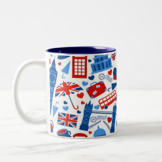 Caneca De Café Em Dois Tons Na moda London, England Mug - Viagem - Gift