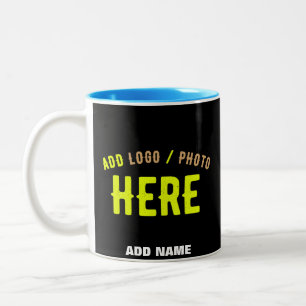 CANECA DE CAFÉ EM DOIS TONS NA MODA MODERNO PERSONALIZÁVEL NEGRO VERIFICADO CO