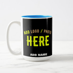 CANECA DE CAFÉ EM DOIS TONS NA MODA MODERNO PERSONALIZÁVEL NEGRO VERIFICADO CO