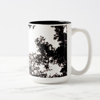 Caneca De Café Em Dois Tons Na moda preto branco projetado Mug