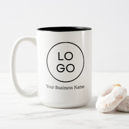 Caneca De Café Em Dois Tons Na moda simples