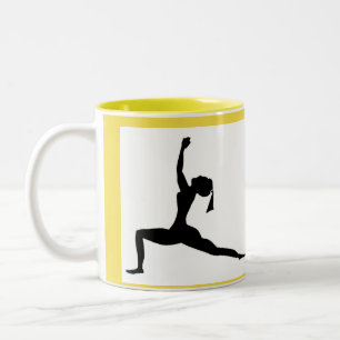 Caneca De Café Em Dois Tons Na moda Yoga