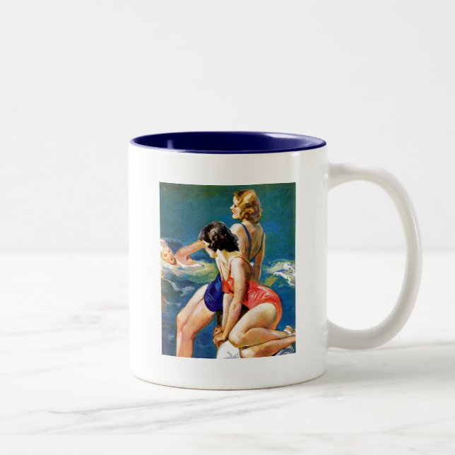 Caneca De Café Em Dois Tons Na Piscina (Direita)