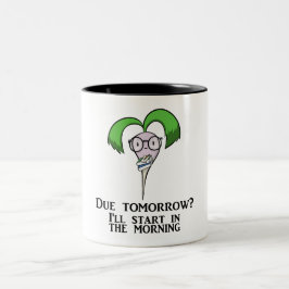 Caneca De Café Em Dois Tons Nabo da gestão de tempo (caneca)