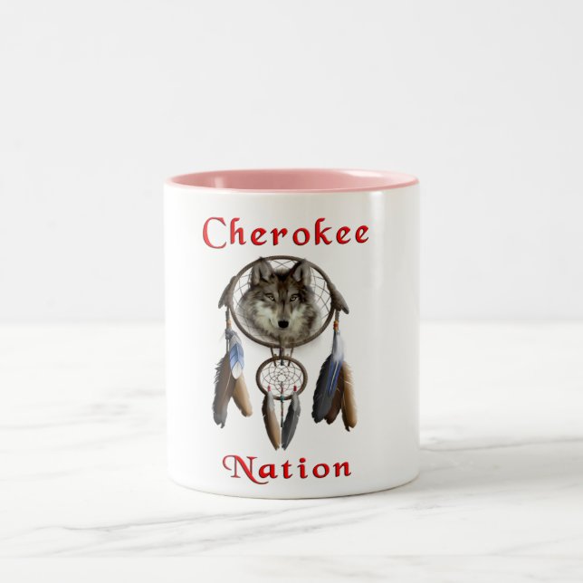 Caneca De Café Em Dois Tons Nação Cherokee (Centro)