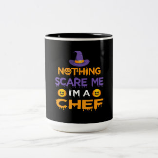 Caneca De Café Em Dois Tons Nada me assusta sou chef | Presente de Dia de as B
