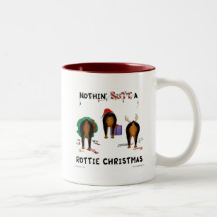 Caneca De Café Em Dois Tons Nada termina um Natal de Rottie