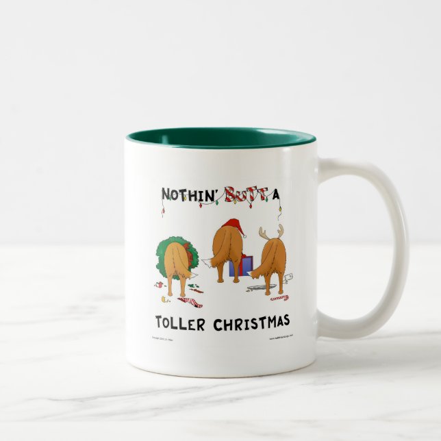 Caneca De Café Em Dois Tons Nada termina um Natal do Toller (Direita)