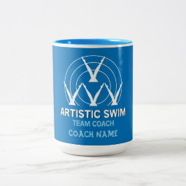 Caneca De Café Em Dois Tons Nadação Sincronizada Artística