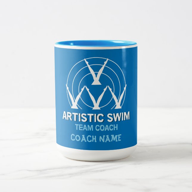 Caneca De Café Em Dois Tons Nadação Sincronizada Artística (Centro)