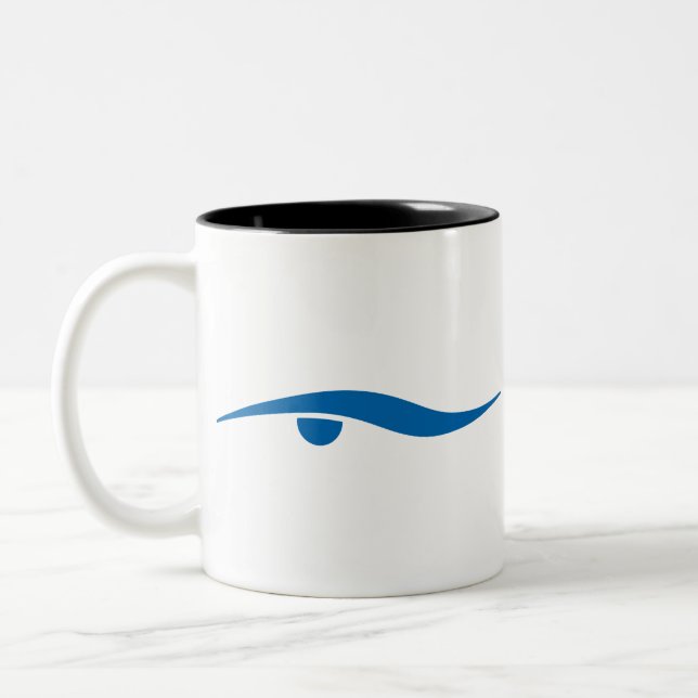 Caneca De Café Em Dois Tons Nadar para a vida (Esquerda)