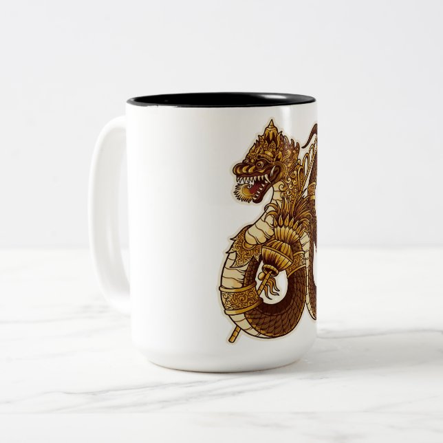 Caneca De Café Em Dois Tons Naga Besukih (Frente Esquerda)