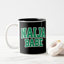 Caneca De Café Em Dois Tons Naija Babe — Orgulho Nigeriano