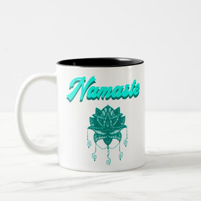 Caneca De Café Em Dois Tons Namaste (Esquerda)