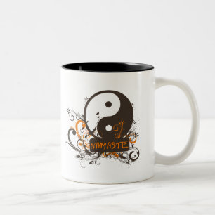 Caneca De Café Em Dois Tons Namaste Yin Yang