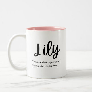 Caneca De Café Em Dois Tons Name meaning: Lily
