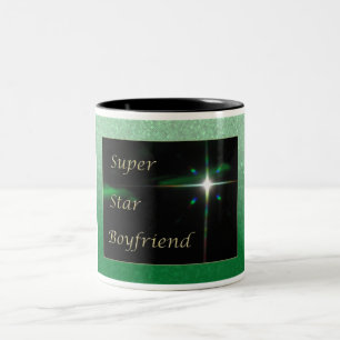 Caneca De Café Em Dois Tons Namorado Super Star