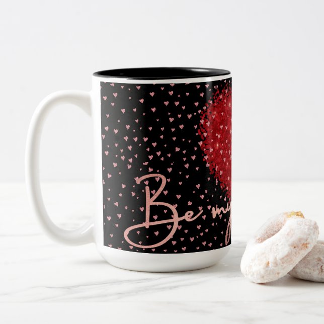 Caneca De Café Em Dois Tons Namorados (Com Donut)