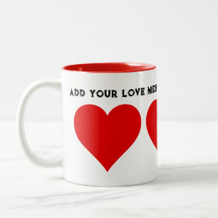 Caneca De Café Em Dois Tons Namorados Love Mug - Personalizar