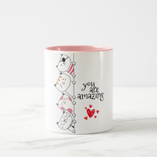 Caneca De Café Em Dois Tons namorados Mug (Centro)