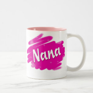 Caneca De Café Em Dois Tons Nana ama rosa