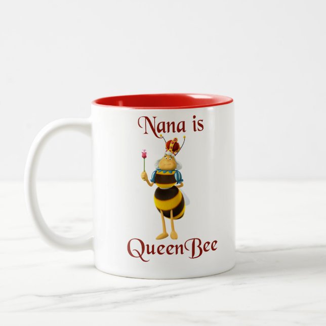 Caneca De Café Em Dois Tons Nana É Rainha Bee (Esquerda)