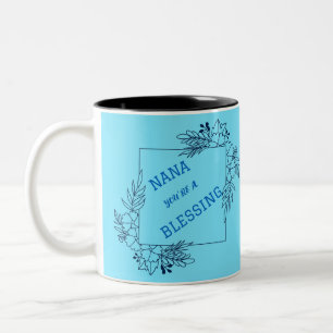 CANECA DE CAFÉ EM DOIS TONS NANA, VOCÊ É UM DIA DE AS MÃES BÊNITO