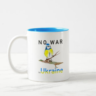 Caneca De Café Em Dois Tons Não à guerra na Ucrânia