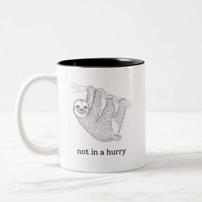 Caneca De Café Em Dois Tons não com pressa (Esquerda)