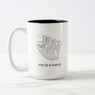 Caneca De Café Em Dois Tons não com pressa