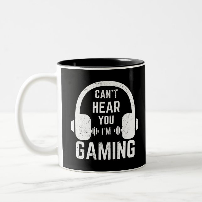 Caneca De Café Em Dois Tons Não consigo ouvir você, estou jogando videogame (Esquerda)