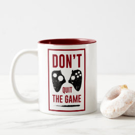 Caneca De Café Em Dois Tons Não deixe o jogo