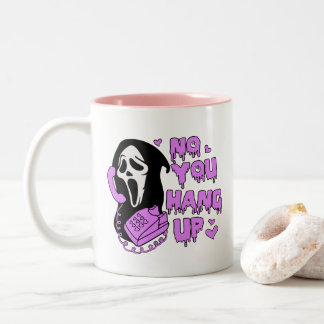 Caneca De Café Em Dois Tons Não, desligue, Gritar de Horror Engraçado, Filme d