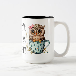 Caneca De Café Em Dois Tons Não dou uma hoot Owl 