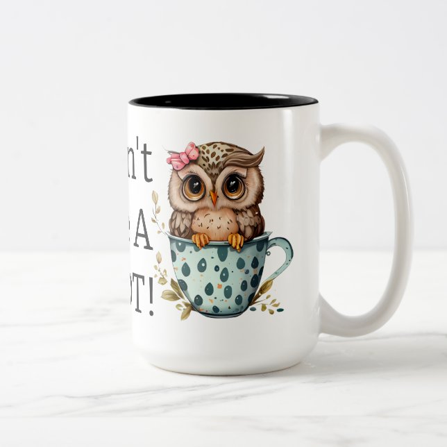 Caneca De Café Em Dois Tons Não dou uma hoot Owl  (Direita)